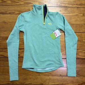 Kari Traa Pullover Womens XS Green Ane Half Zip Pear Performance Layer